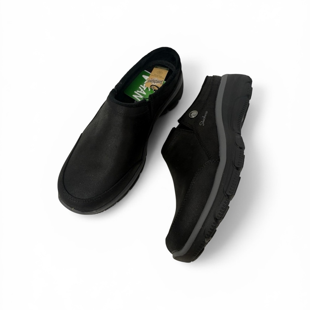 Skechers Women’s Size 7.5 Relaxed Fit Easy Going Latte 2 black Clogs 167870 New